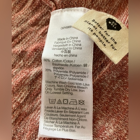 Madewell Ryder Summer Cardigan,Marled Pink,Open Front, NWT,size Small,Fall Comfy - Picture 10 of 10